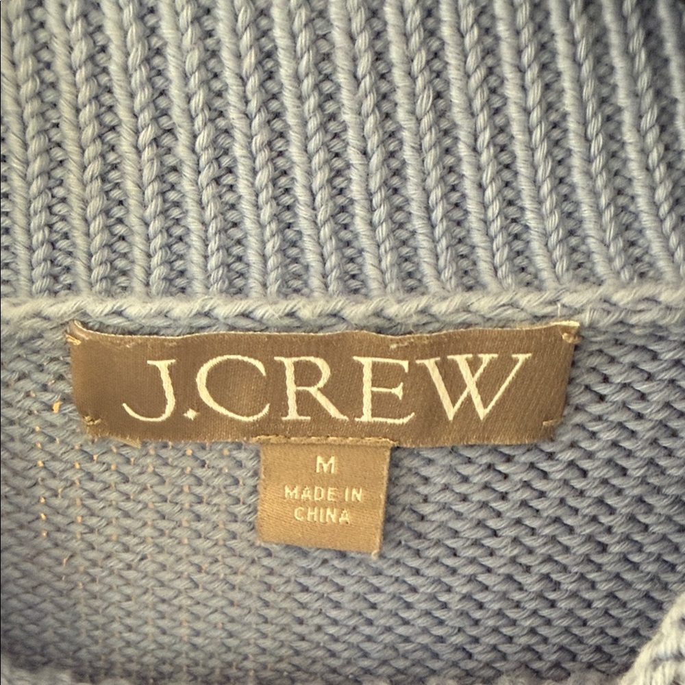J. Crew Pale Blue Mock Neck Sweater - Picture 2 of 6